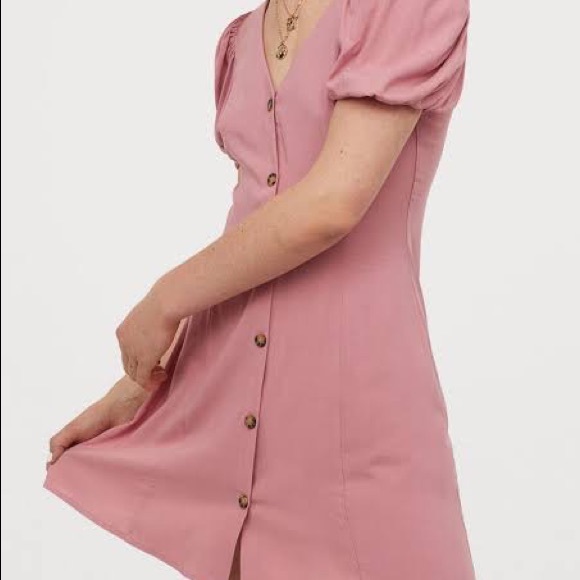 Dusky Pink Short Dress - Picture 3 of 6